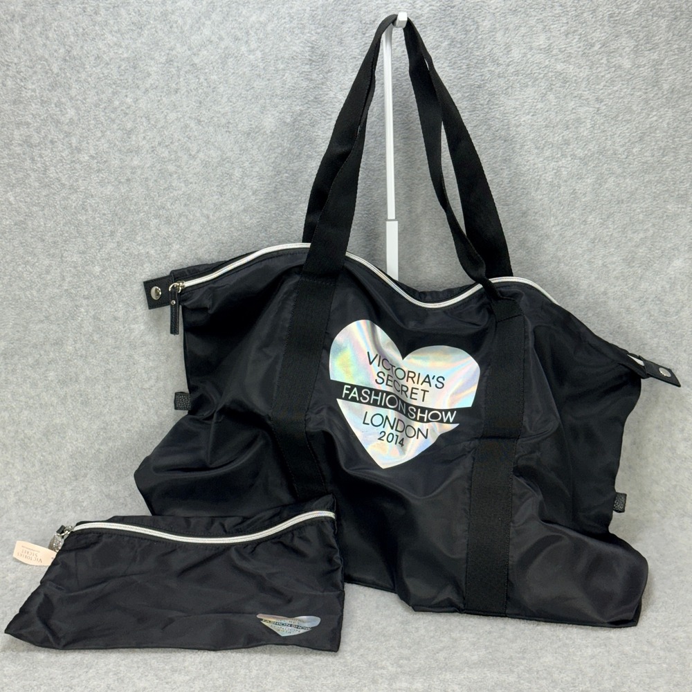 Victoria's Secret Duffle Bag OS‎ Black 2014 Fashion Show London Y2K Glam
